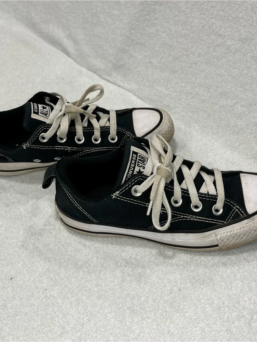 Converse Kids Black and White Low Top Sneakers